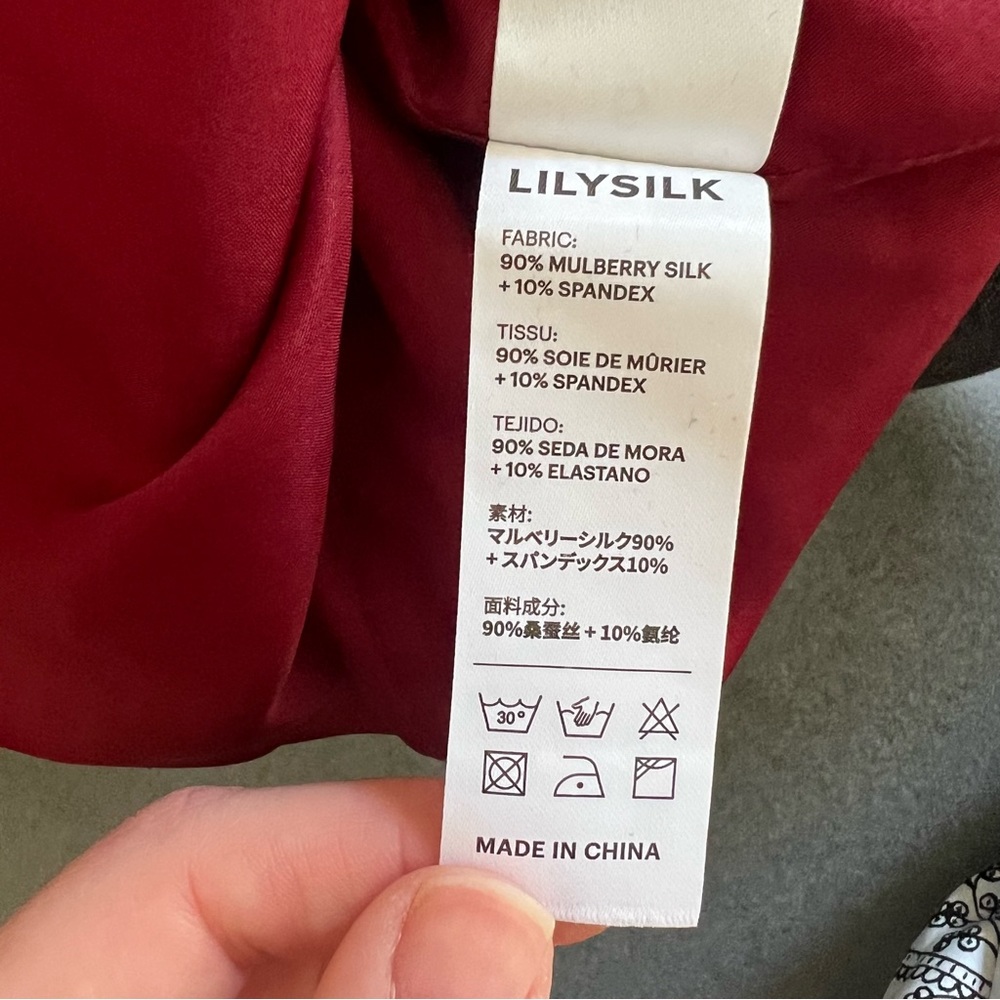 Lilysilk Burgundy Mini Dress - Picture 6 of 6